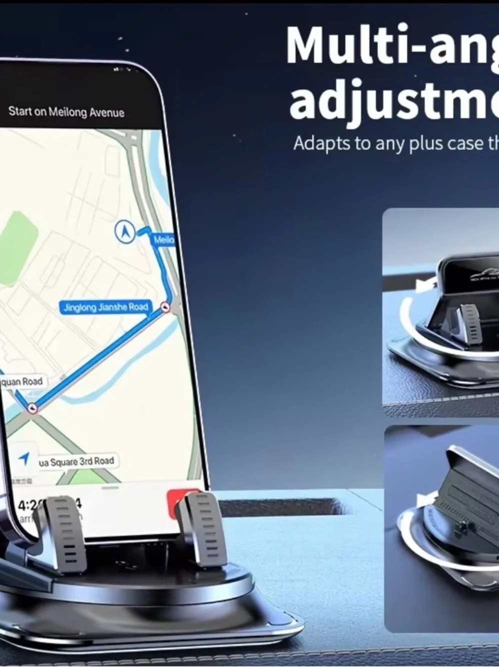 Universal Black Car Dashboard Cell Phone Stand